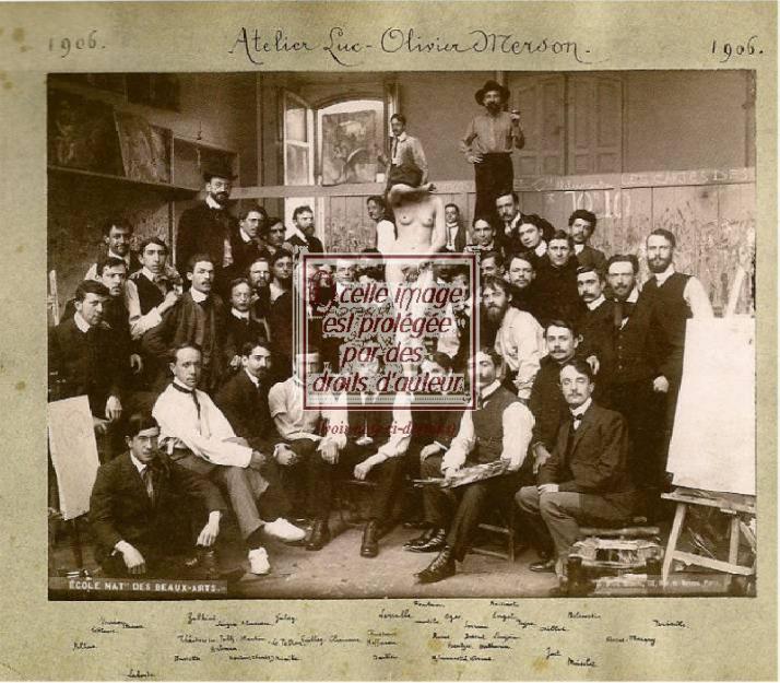 L'Atelier de Luc-Olivier Merson en 1906